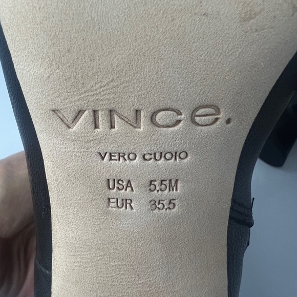 NEW Vince Hilda Leather Ankle Boots Black Size 5.5 - Picture 14 of 15